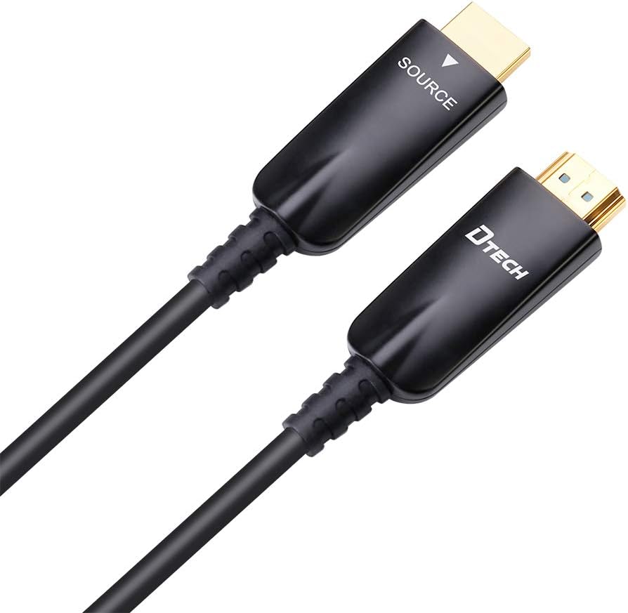 100ft Black Fiber Optic HDMI Cable 4K 30Hz 1080p 60Hz C44729