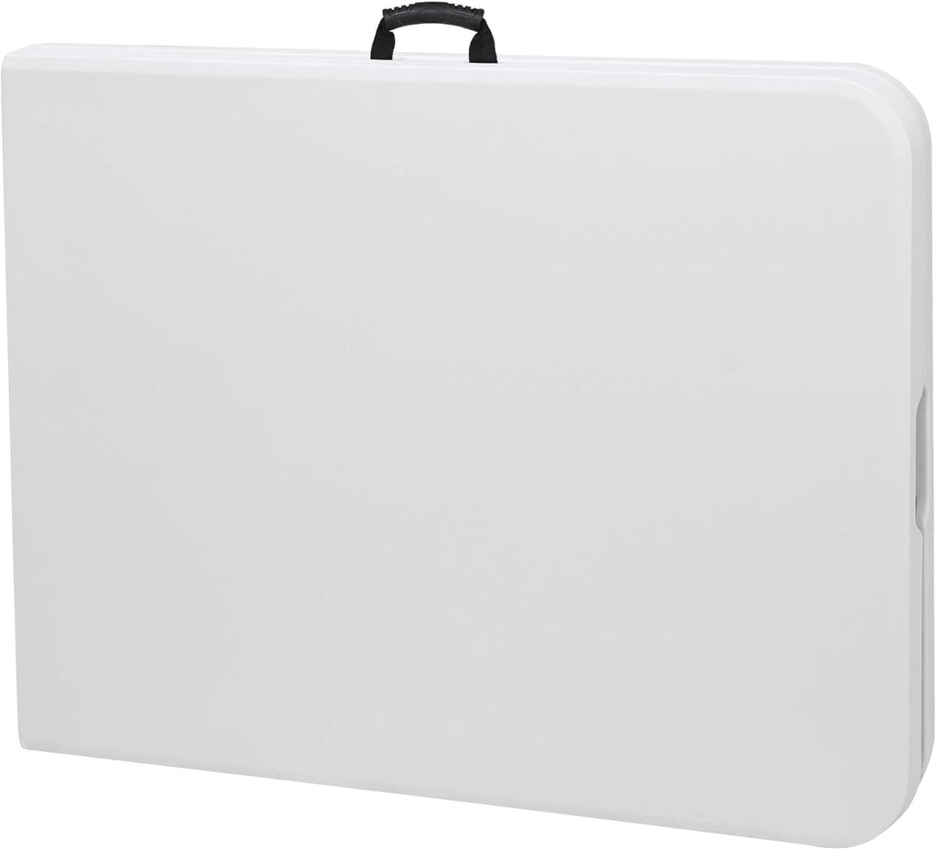6ft Portable Folding Plastic Table with Handle, White V53448