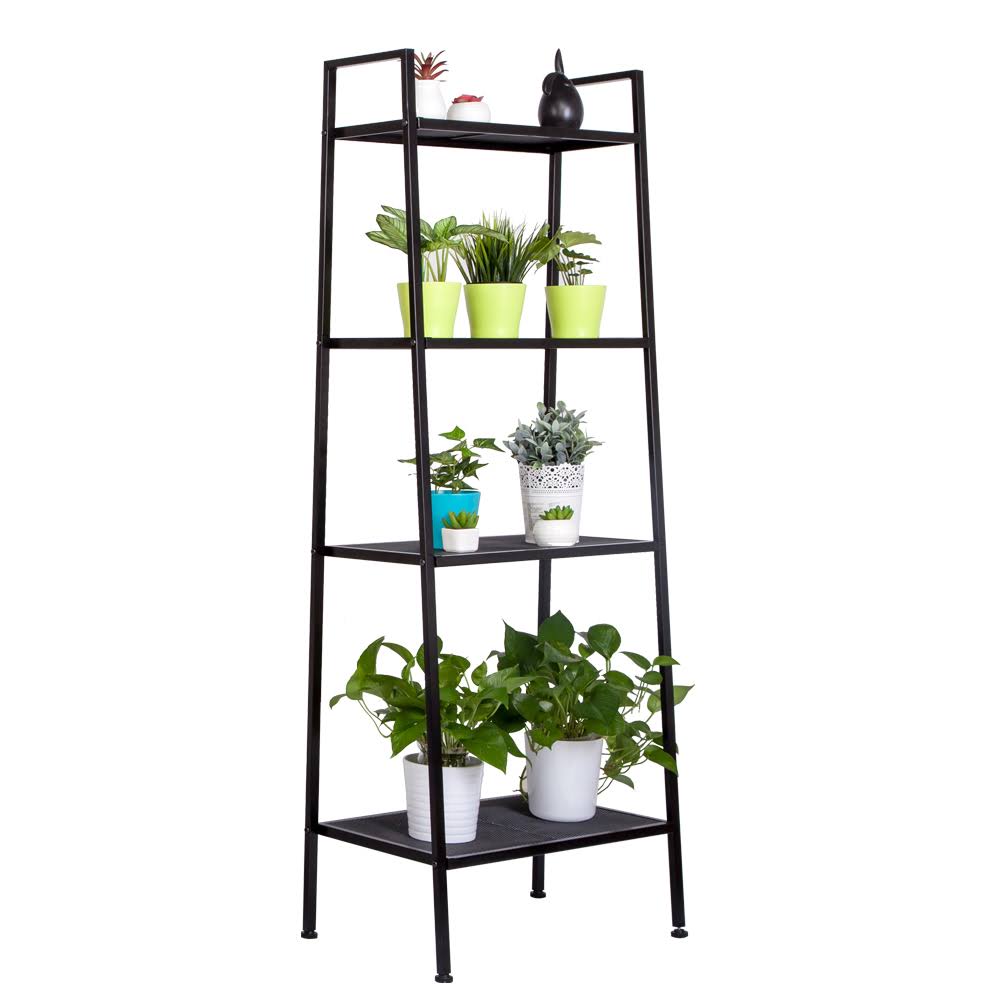 4 Tier Leaning Ladder Shelf Bookcase F67071