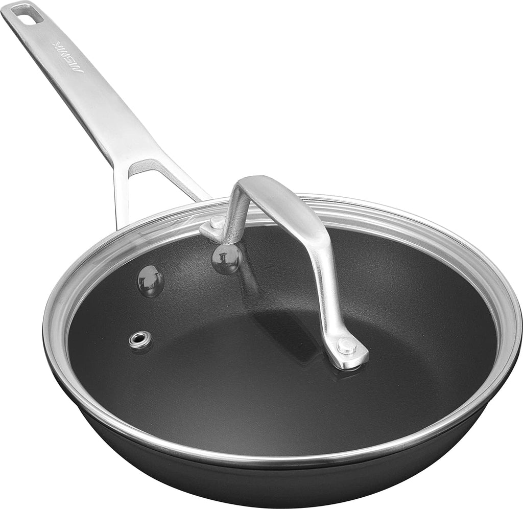 10-inch Nonstick Stainless-steel Frying Pan with Lid Q1771