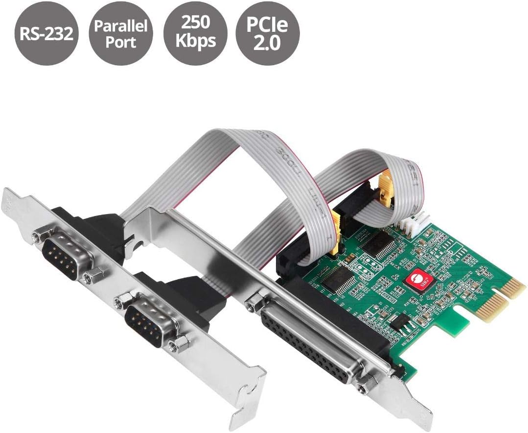 Dual Serial and Single Parallel Port PCIe Card J93271