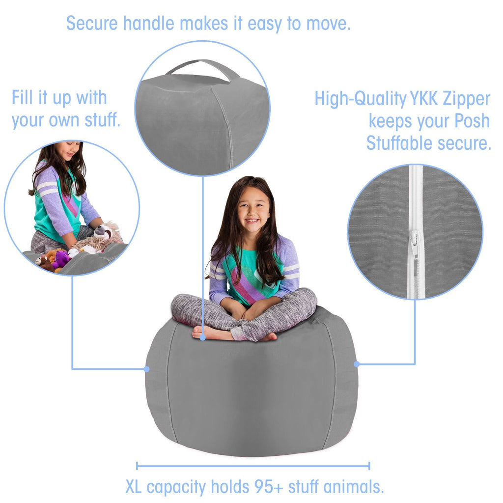 Stuffed Animal Storage Bean Bag Chair Cover X44363
