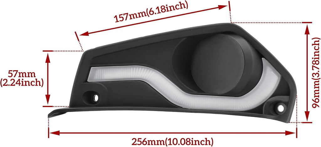 Fog Lights Cover with Daytime Running Light 2PCS S4077