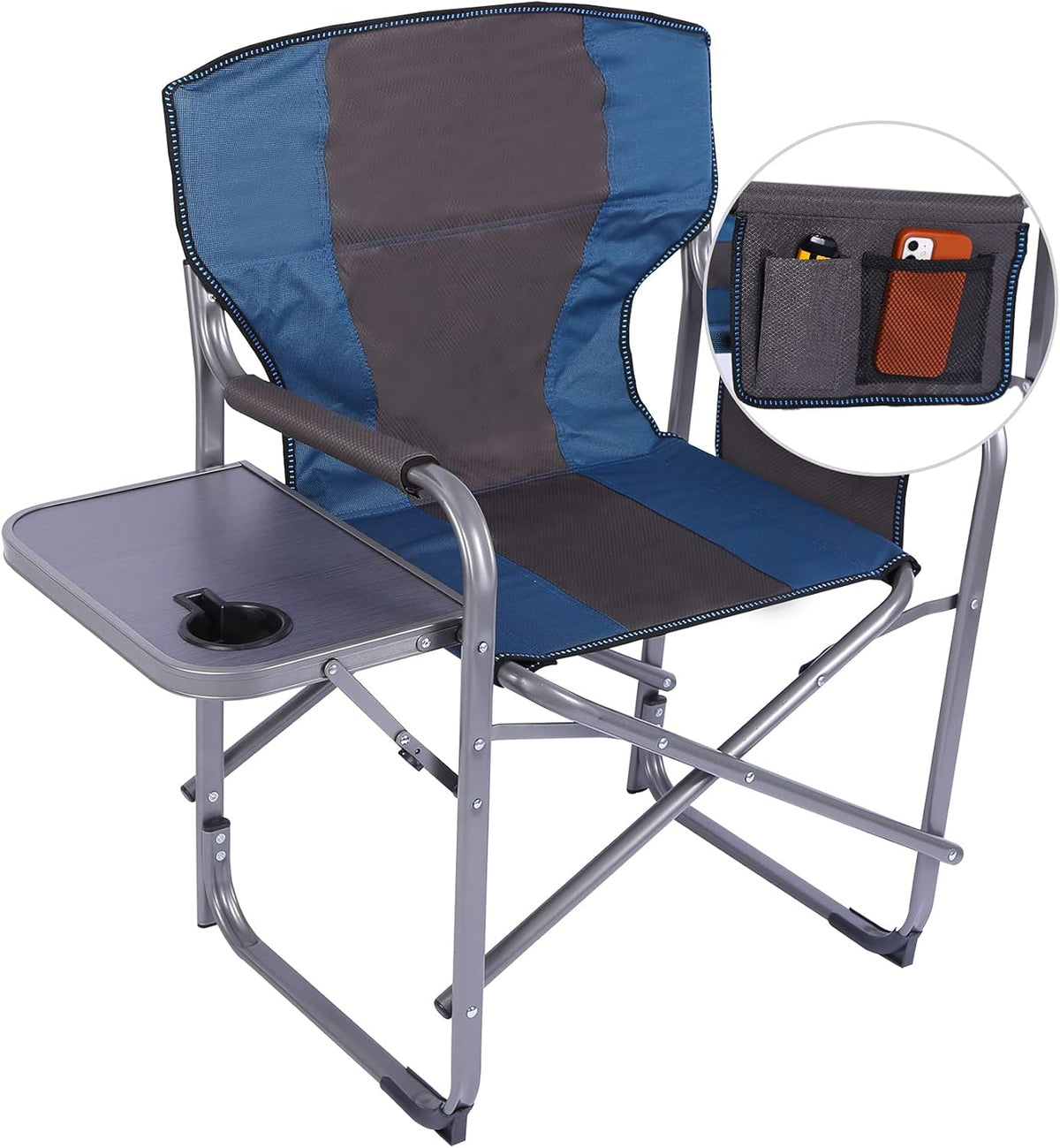 Folding Camping Chair with Side Table K89731