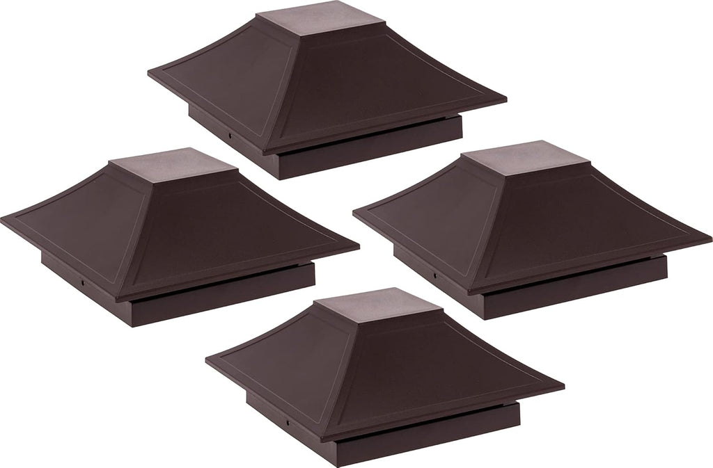 8 Pack Black Post Cap Cover for 4x4 Wood Posts H777159
