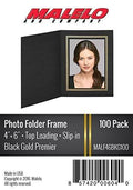 Black/Gold Cardboard Photo Folder Frame 4x6 Pack of 100 F360