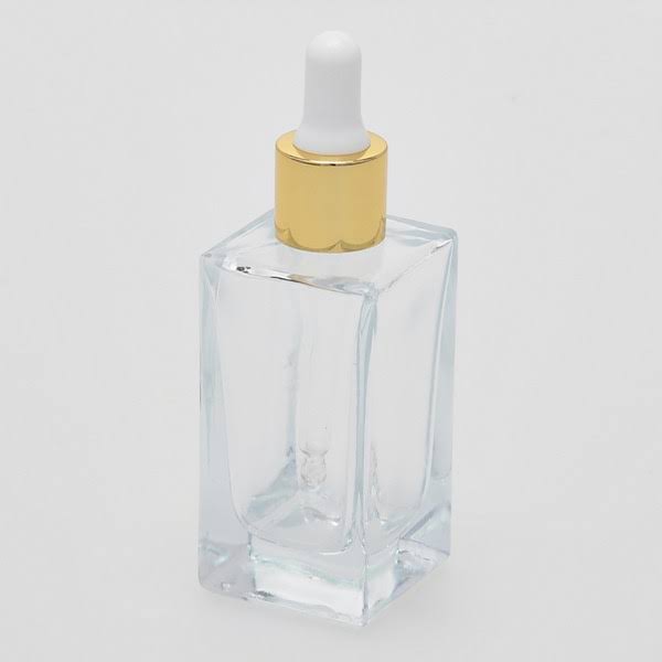 1.7 oz Clear Glass Bottle with Droppers L74816