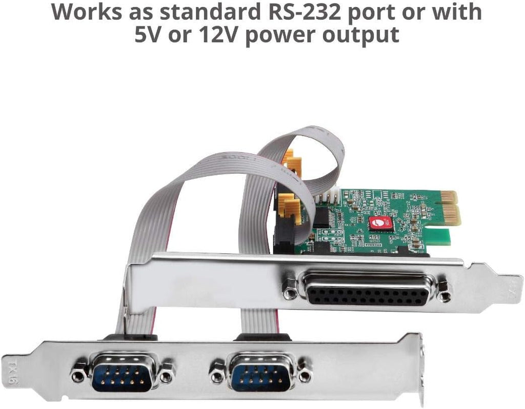 Dual Serial and Single Parallel Port PCIe Card J93271