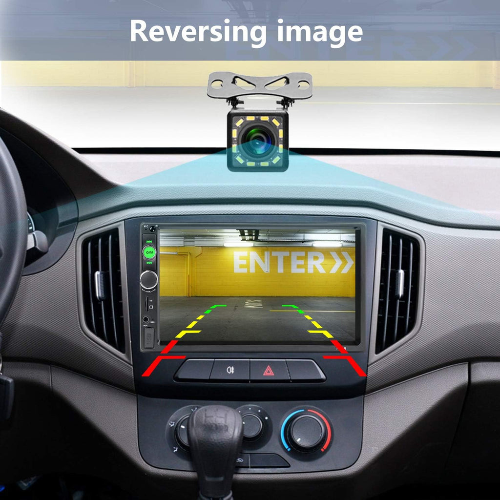 7” Touch Screen Double Din Car Stereo with Backup Camera G31874