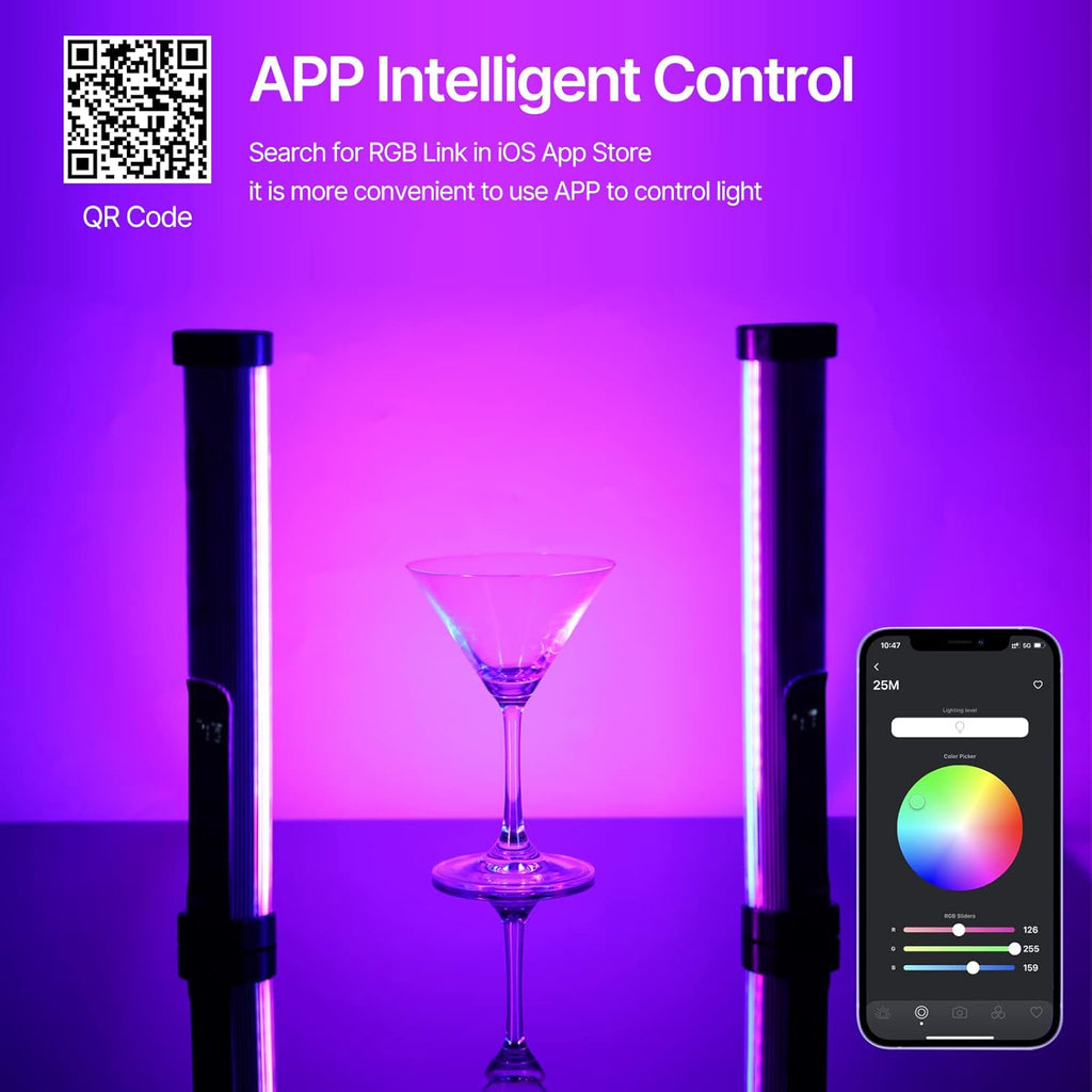 RGB LED Video Light Stick Handheld 2600mAh 2500-8500K D4519