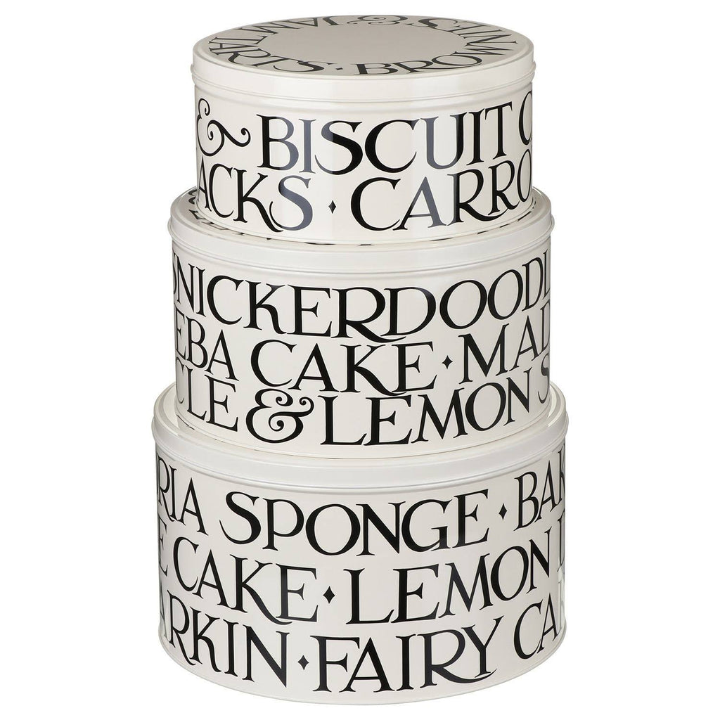 Black Set of 3 Cake Tins X823801