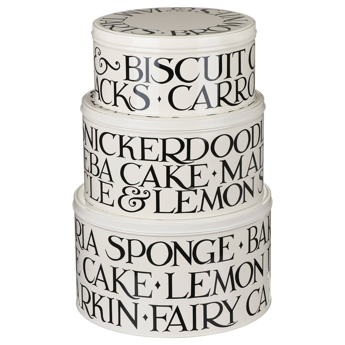 Black Set of 3 Cake Tins X823801