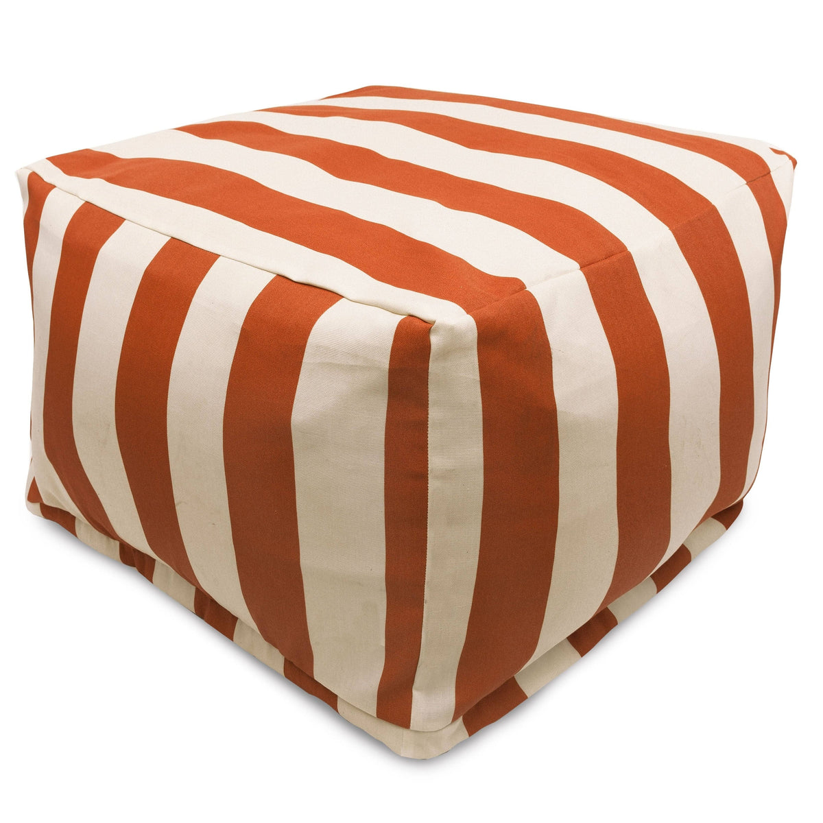 Gray Vertical Stripe Ottoman F42928