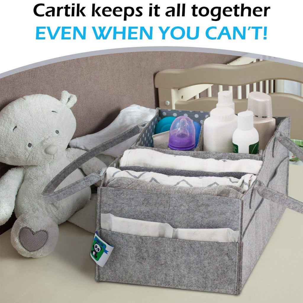 Baby Diaper Caddy Organizer Set of 2 with Handles R2354