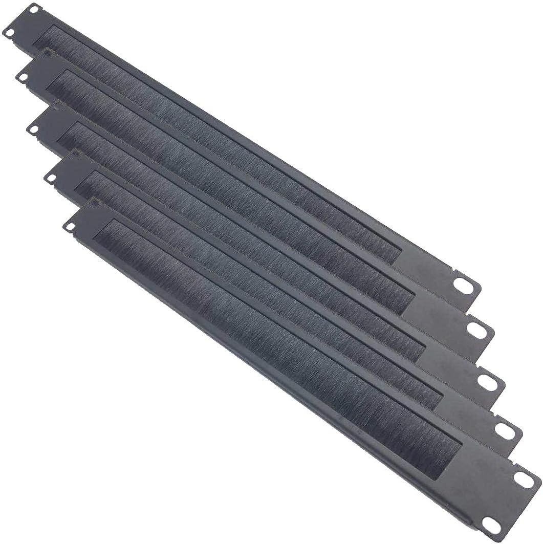 5 Pack 1U Brush Cable Manager Panel for 19 Inch Server Rack Q254