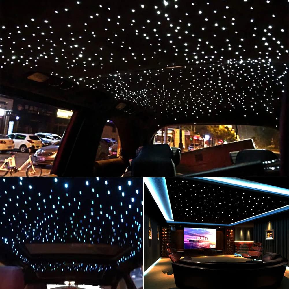Car Use Bluetooth 6W RGB LED Fiber Optic Light Star Ceiling Kit D21710
