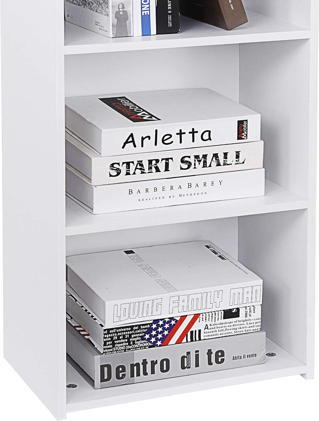 White 5-Shelf Wood Bookcase W129703