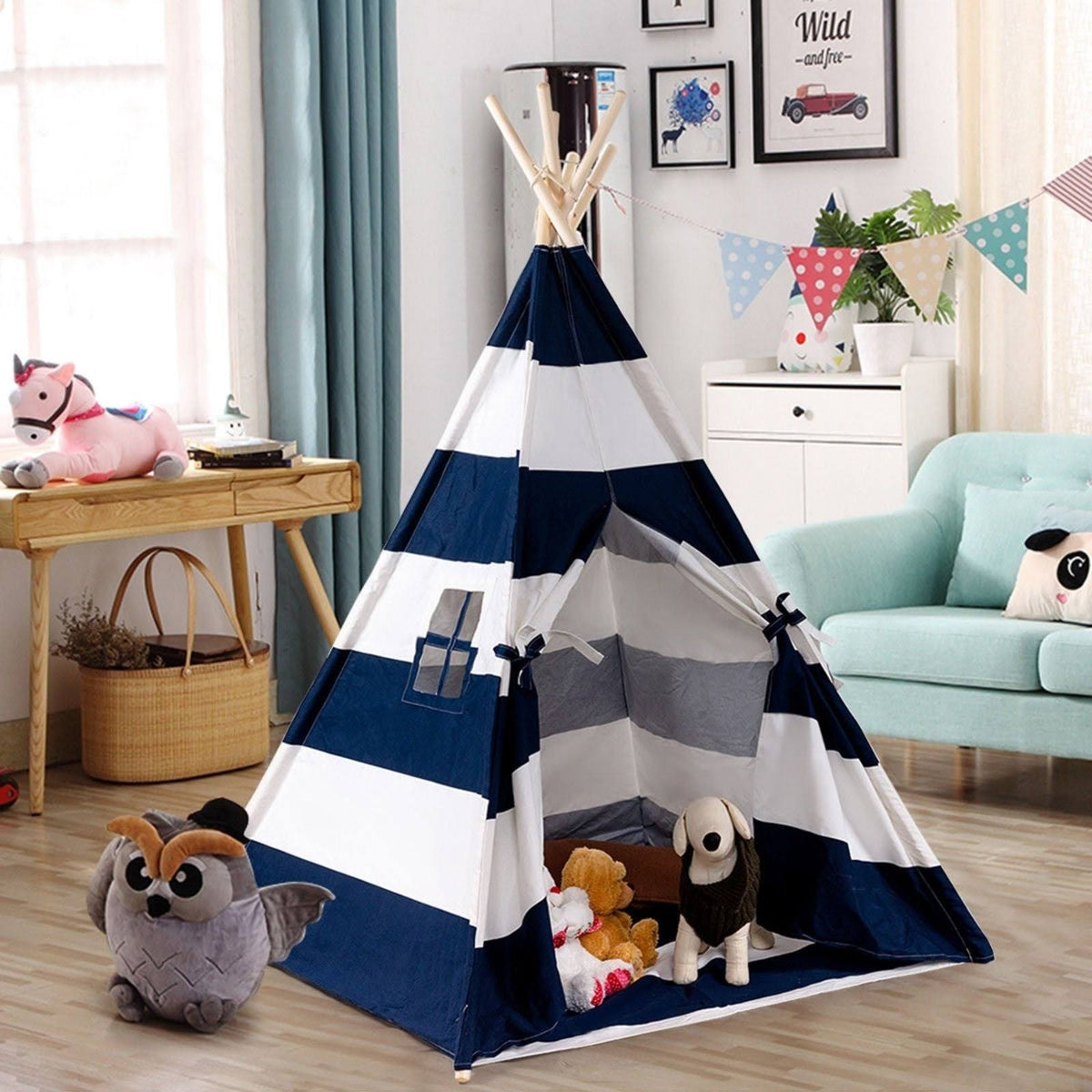 Blue Toddler Teepee Tent with Carry Case S4995