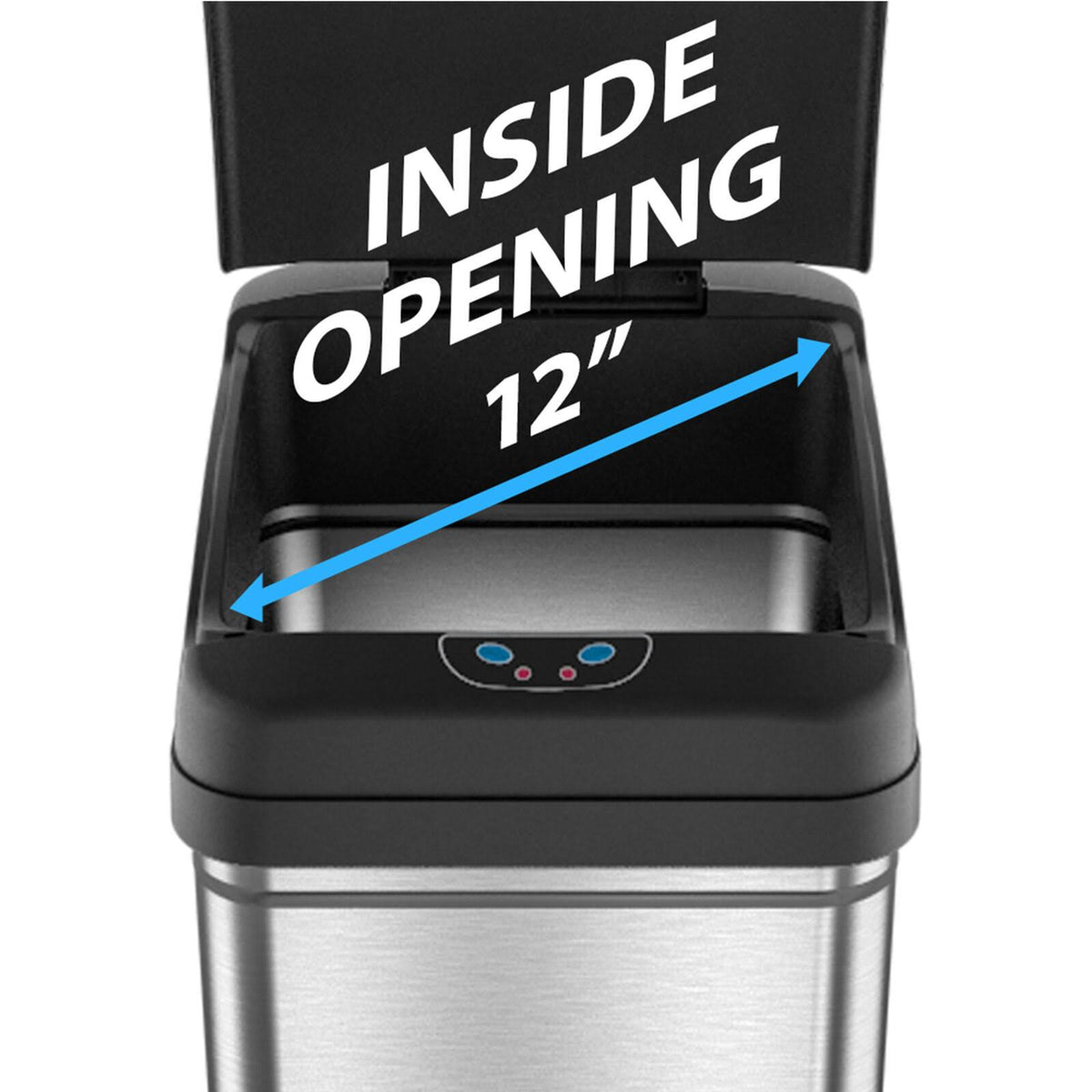 13 Gal Touchless Sensor Stainless Steel Trash Can L383189