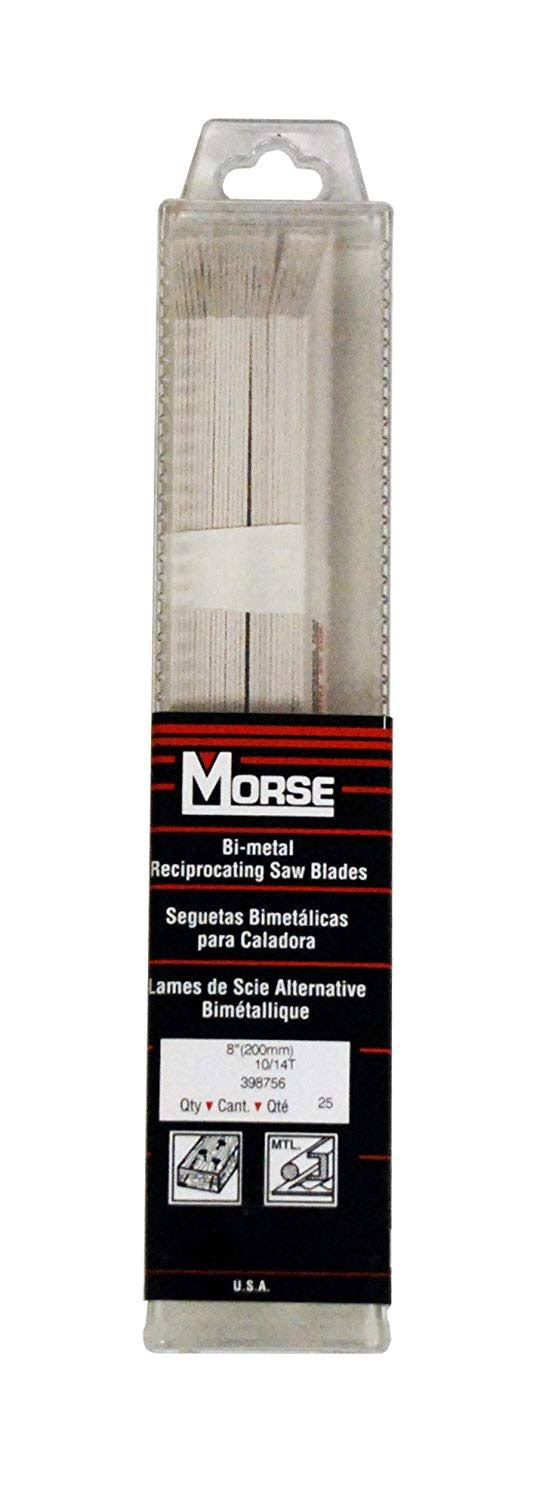 8-by-3/4-by-0.035-Inch 10/14 TPI Bi-Metal Reciprocating Saw Blade, 25-Pack M3208
