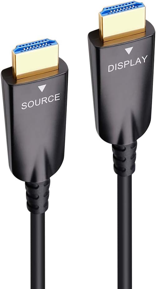 100ft Black Fiber Optic HDMI Cable 4K 30Hz 1080p 60Hz C44729
