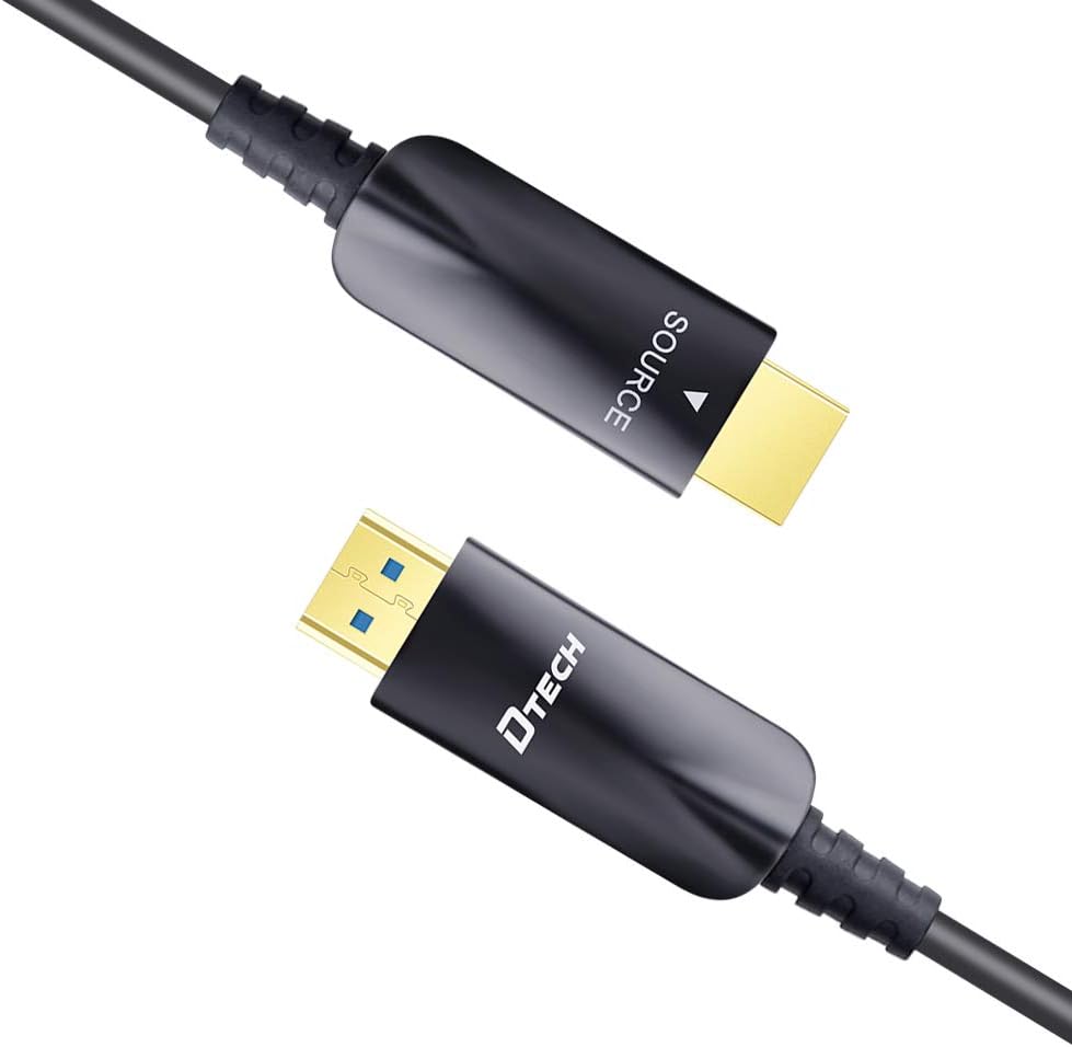 100ft Black Fiber Optic HDMI Cable 4K 30Hz 1080p 60Hz C44729
