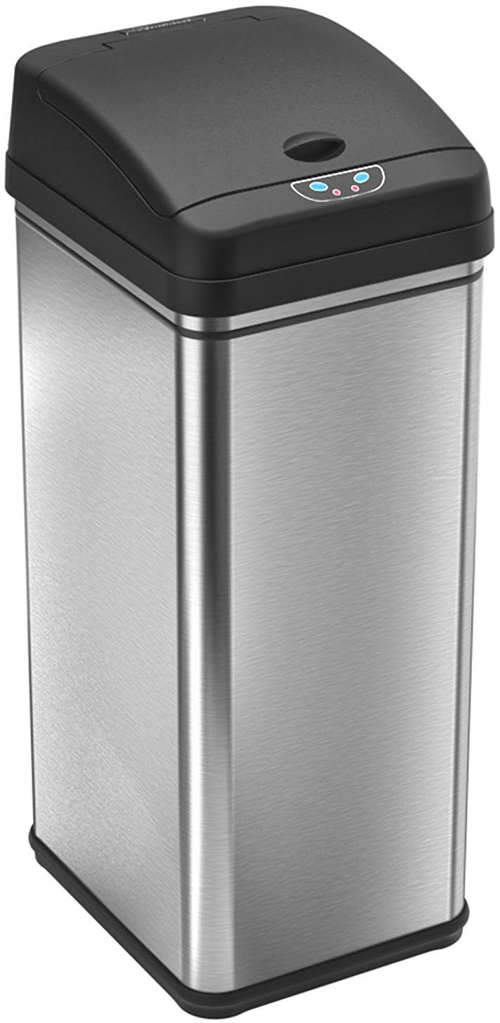 13 Gal Touchless Sensor Stainless Steel Trash Can L383189