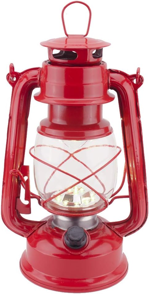 Rechargeable Vintage Hurricane Lantern, Warm White Battery Operated Lantern with Dimmer Switch, 15 LEDs Metal Hanging Lantern for Pack of 2 V887