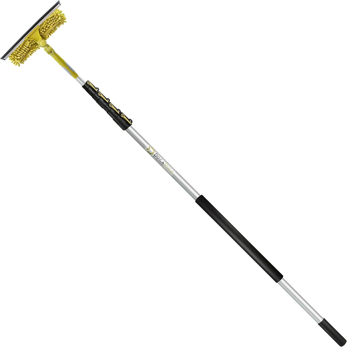 Window Washing Kit with Telescoping Extension Pole and Squeegee Scrubber Combo A231