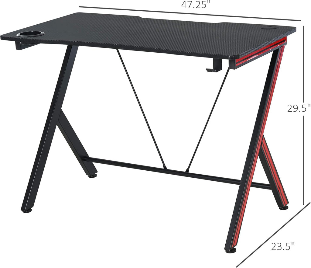 47 inch Gaming Computer Desk with Cup Holder J915349