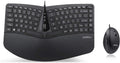 Wireless Compact Ergonomic Keyboard with Vertical Mouse and Numeric Keypad E144