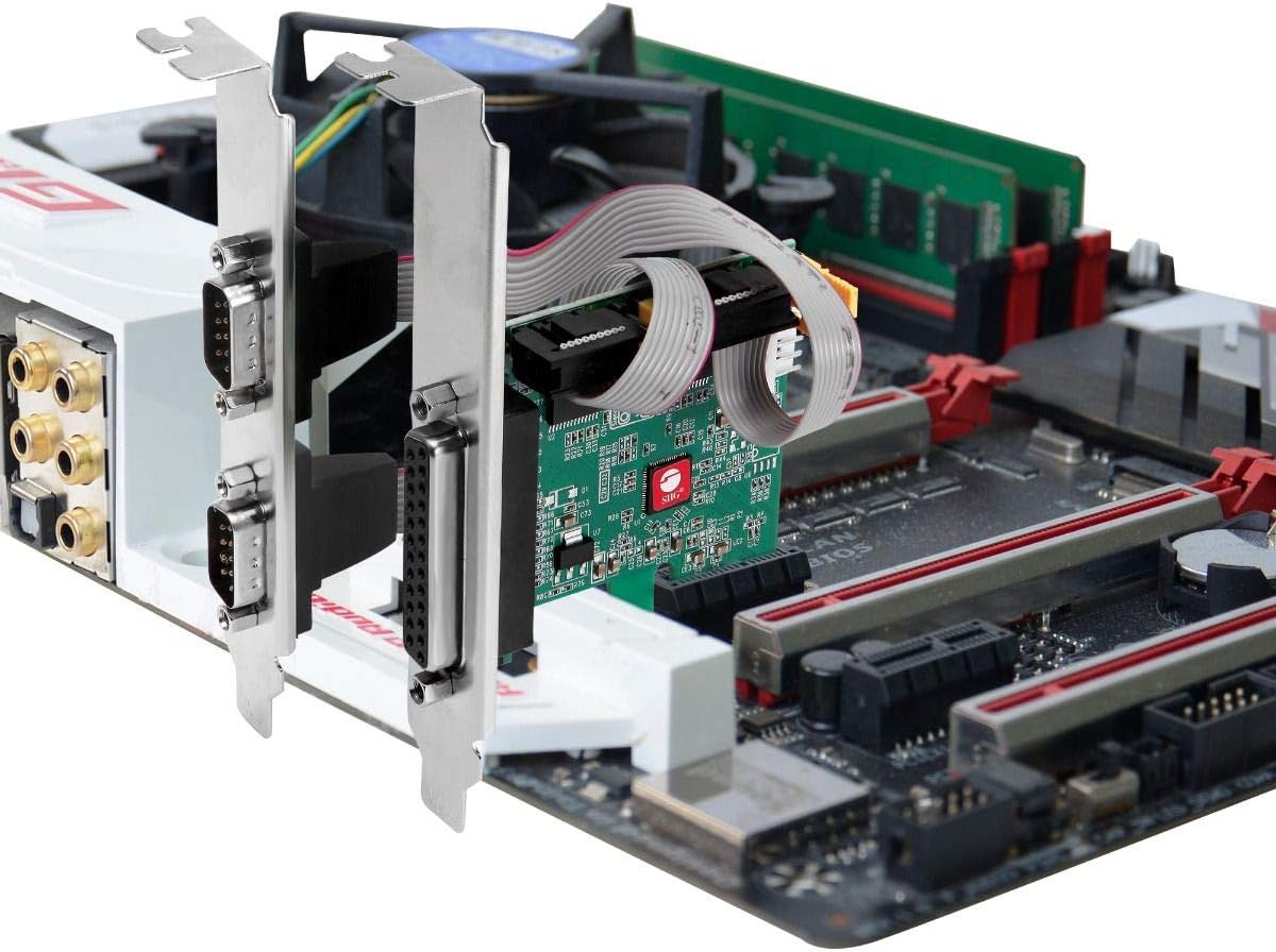 Dual Serial and Single Parallel Port PCIe Card J93271