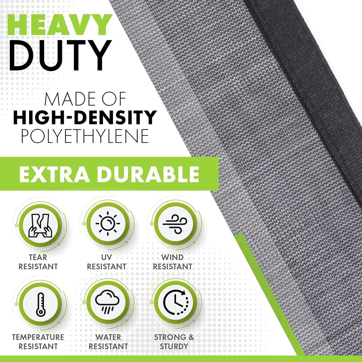 10 FT X 12 FT Heavy Duty Black Knitted Mesh Tarp with Grommets O4346