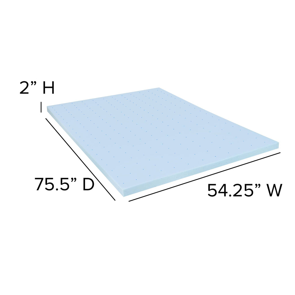 2 inch Cool Gel Memory Foam Mattress Topper Full L41000