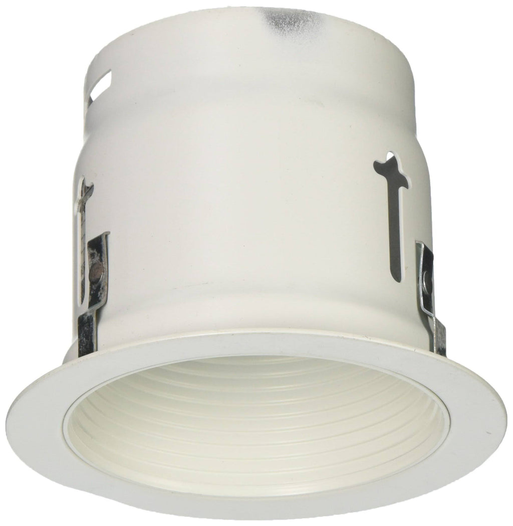 3-3/4 inch Round Matte White Down Light Step Reflector Baffle Trim O270632