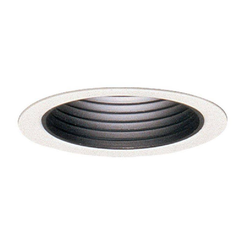3-3/4 inch Round Matte White Down Light Step Reflector Baffle Trim O270632