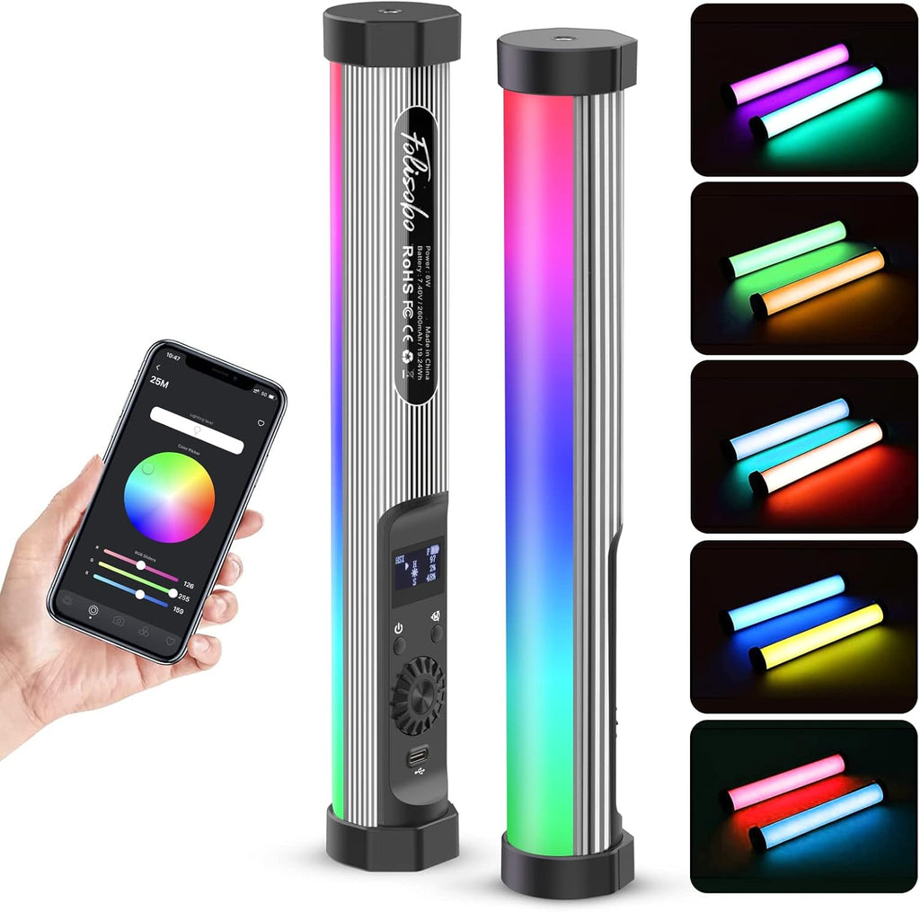 RGB LED Video Light Stick Handheld 2600mAh 2500-8500K D4519