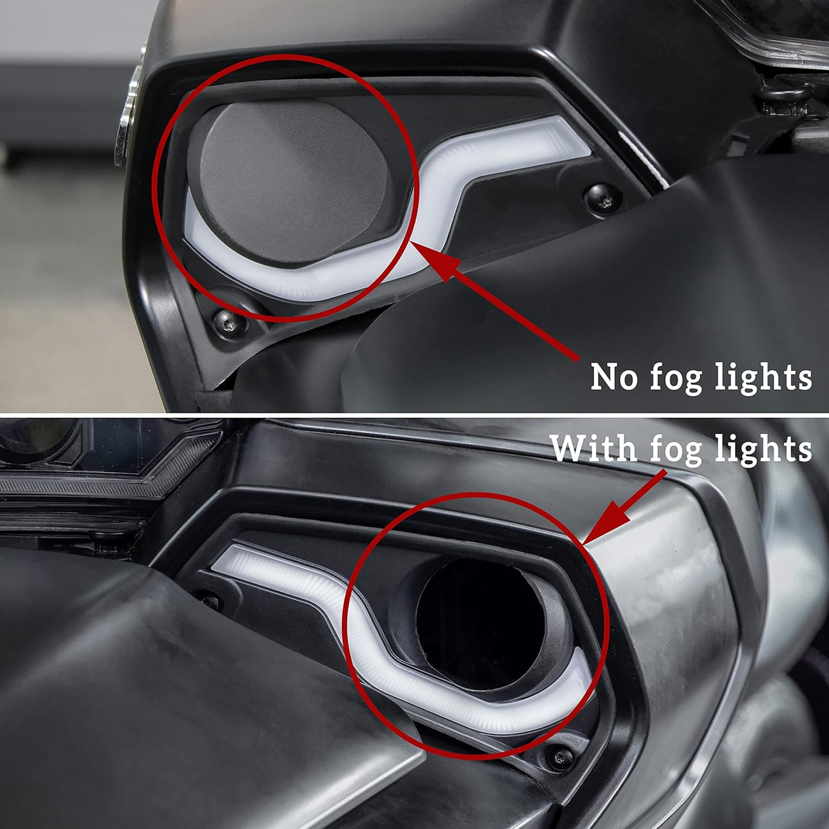 Fog Lights Cover with Daytime Running Light 2PCS S4077