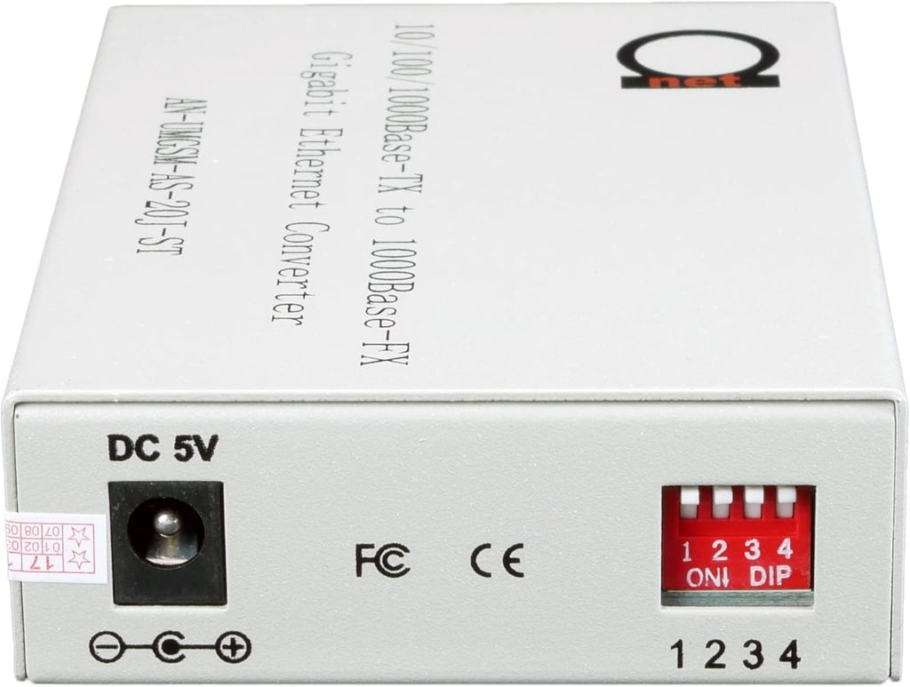 Gigabit Fiber Media Converter ST to UTP Cat5e Cat6 RJ-45 F1467