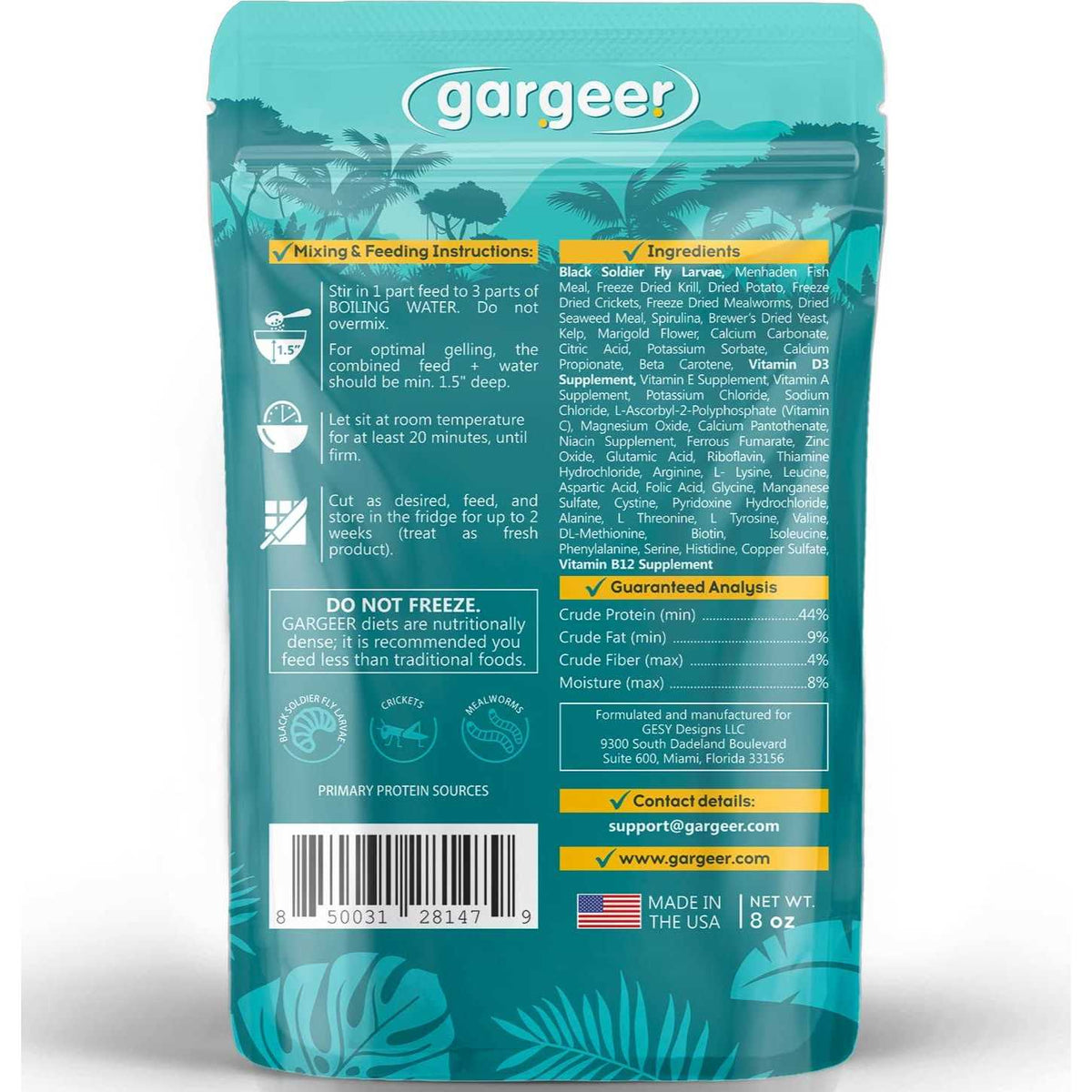Leopard Gecko Food Complete Gel Diet D24270