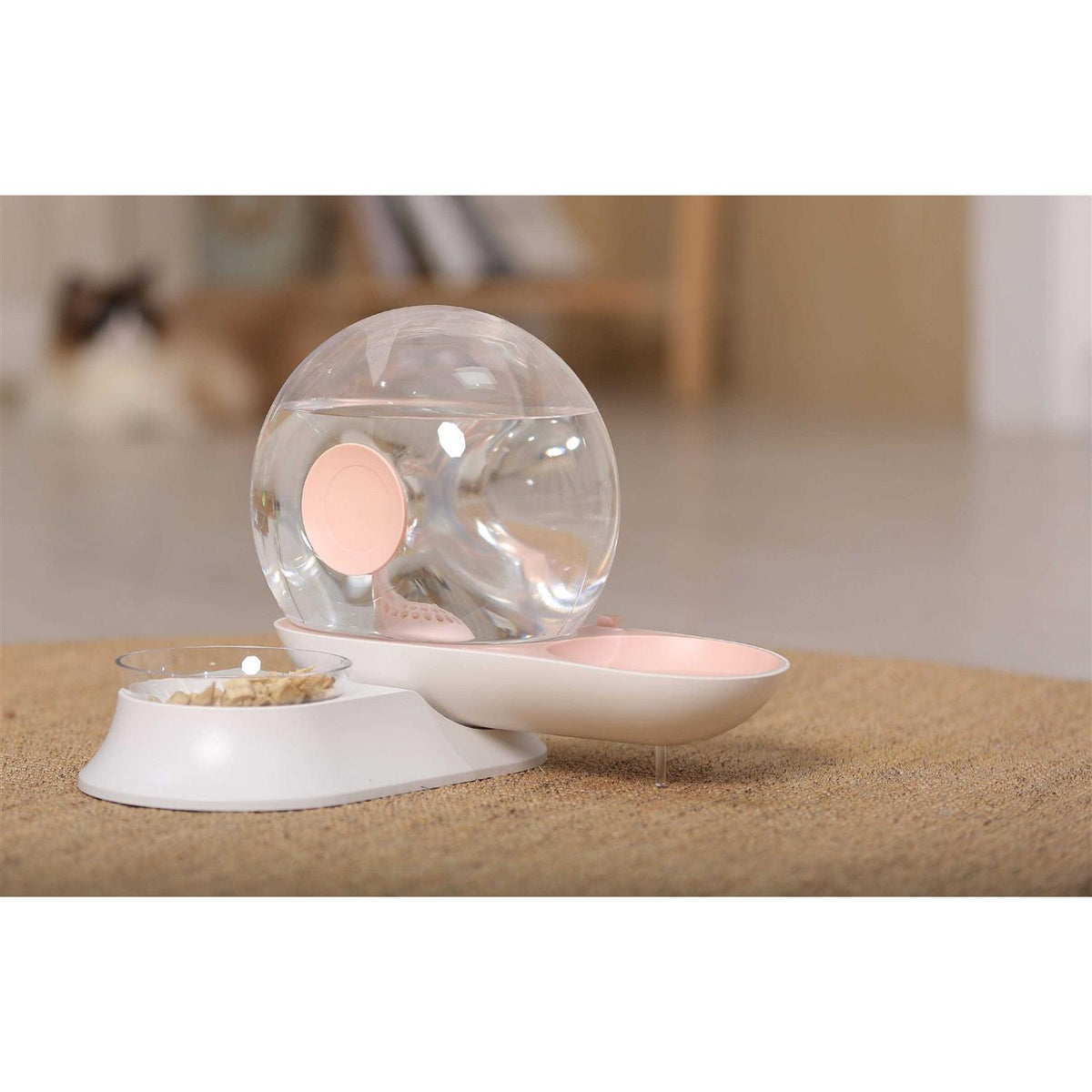 Snail Shaped 2-in-1 Gravity Pet Water Dispenser and Food Bowl Q758