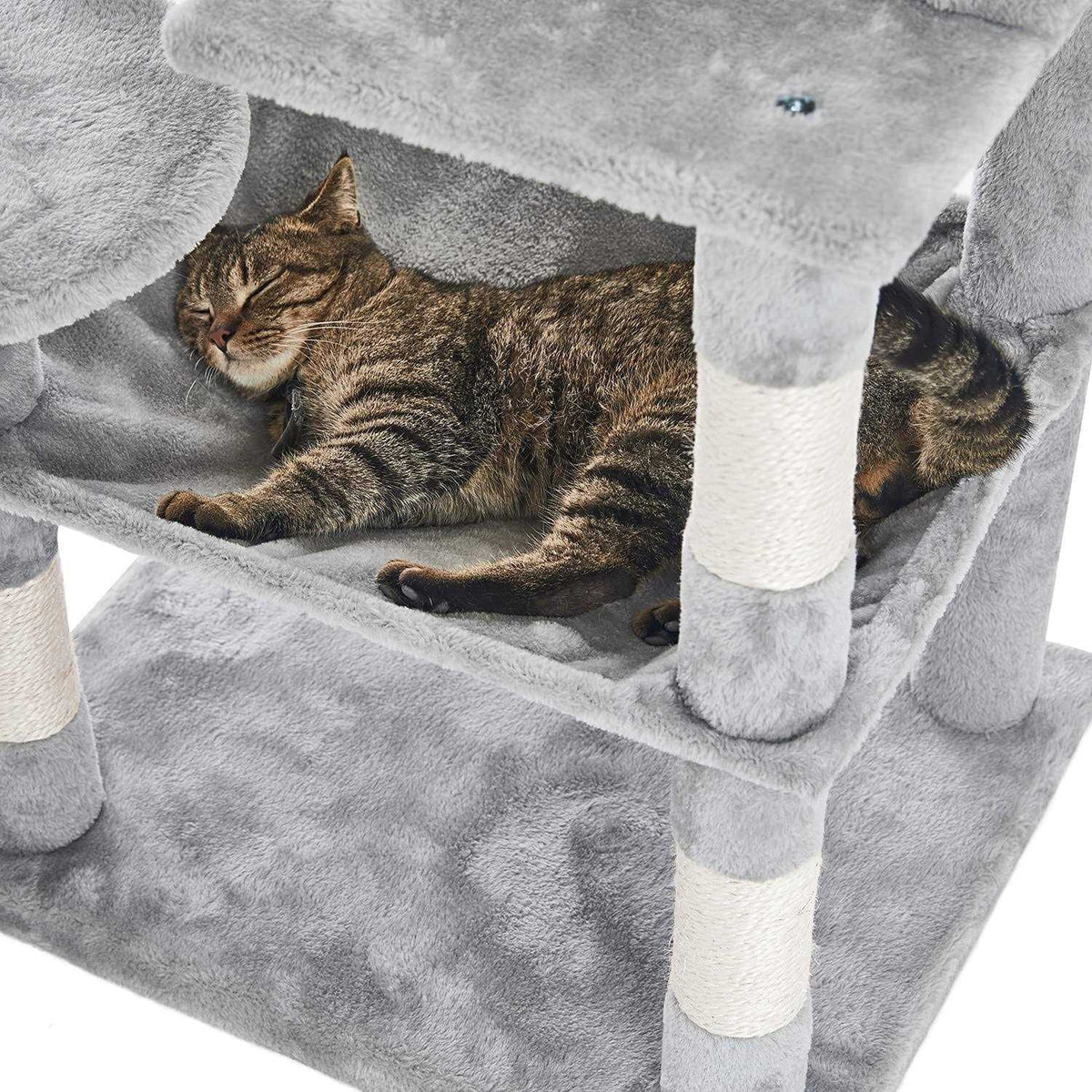 46.5 inches Multi-Level Cat Tree with Scratching Posts P106369