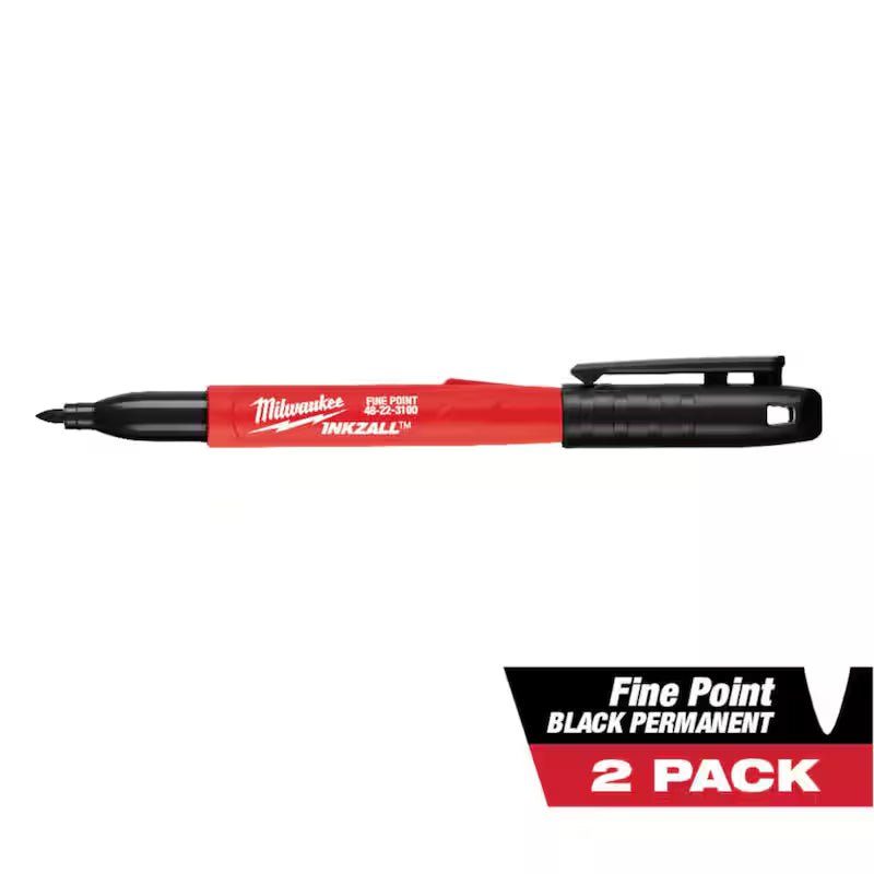 Black Fine Point Permanent Marker 2-Pack O3159