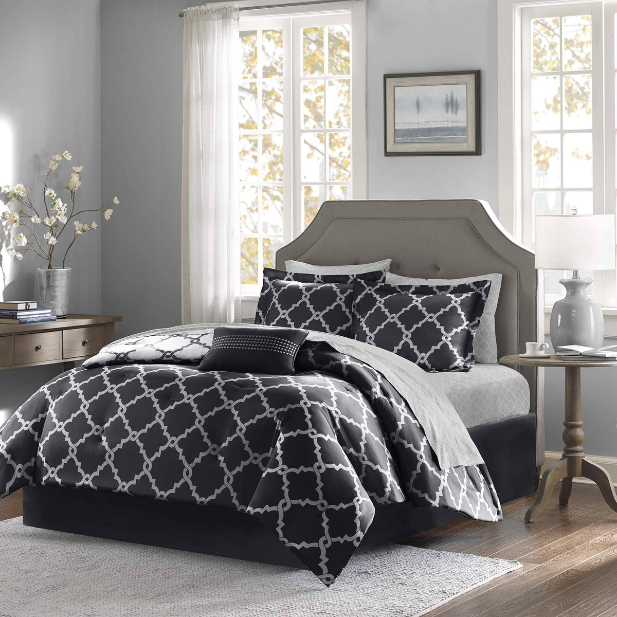 Black Twin Comforter Set J9407