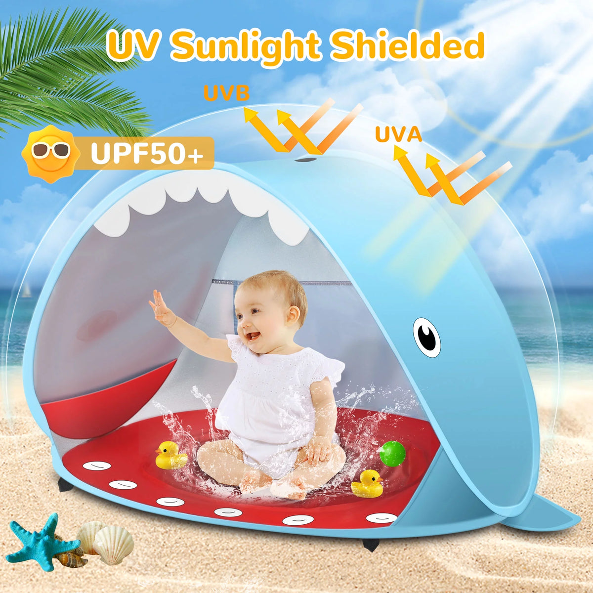 Pop up Beach Tent with UPF 50+ UV Protection T77371