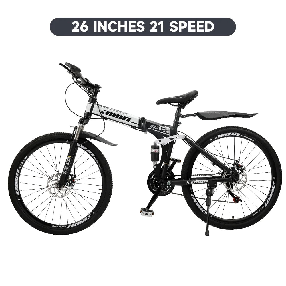 Full Suspension 21 Speed 26 Inch Dual Disc Brake Mountain Bike X6989