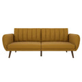 Upholstery Futon Sofa Bed with Wooden Legs S69258