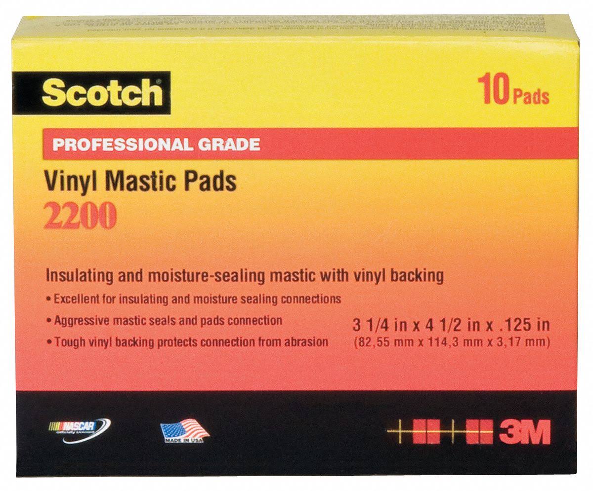Black Mastic Tape 125 mil 3-1/4 inch x 4-1/2 inch M105029