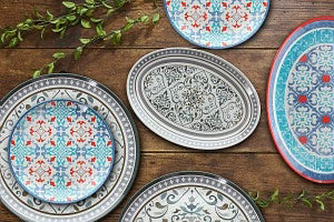 Melamine Round Tray 48x34cm W8675