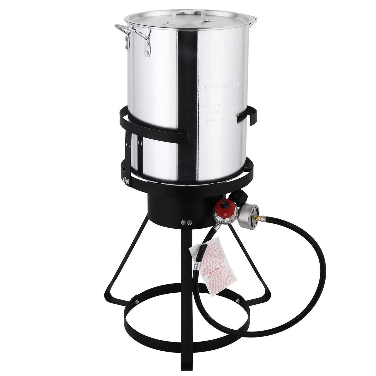 30qt Aluminum Turkey Fryer Pot with Thermometer A814944